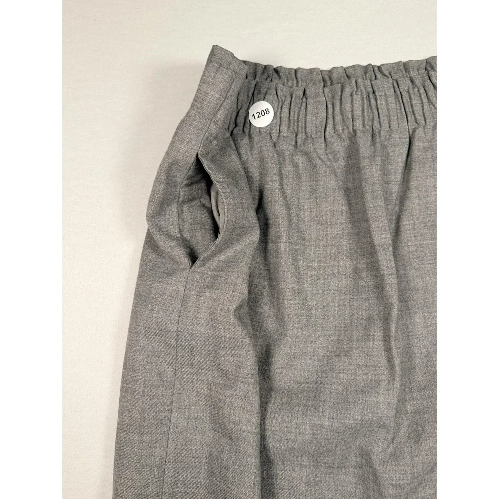 J.Crew Skirt Womens 12 Gray Wool Blend A-Line Pull On Mini Lined Pockets Casual